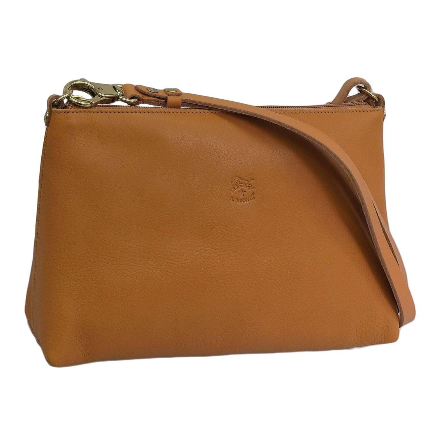 IL BISONTE Women s Leather Shoulder Bag, Orange, BSH092PV0001OR177B [Used]