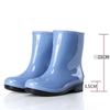 Four Seasons Rain Shoes Women's Short Thermal Rain Boots Adult Velvet Cotton Waterproof Shoes Non-slip Work Rubber Shoe Cover Water Boots Winter