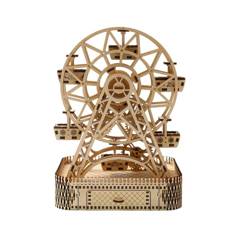 DIY 3D Wooden Ferris Wheel Puzzle - Educational and Creative Assembly Toy