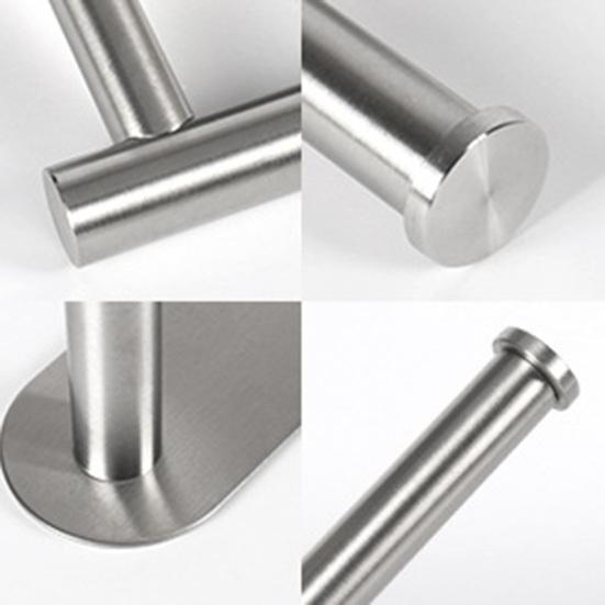Stainless Steel Roll Paper Holder Self-adhesive Wall Mount Bathroom Toilet Paper Holder Kitchen Paper Towel Dispenser Storage Rack