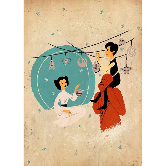 Disney Star Wars Cartoon Christmas Prints Poster Canvas Painting Modern Wall Art Picture For Living Room Bedroom Home Decoration