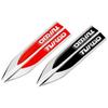 KMXGU1 2pcs X 3D Metal Turbo Logo Car Side Fender Blade Emblem Badge Sticker for Volkswagen Golf Toyota Ford Mercedes Accessories NX3