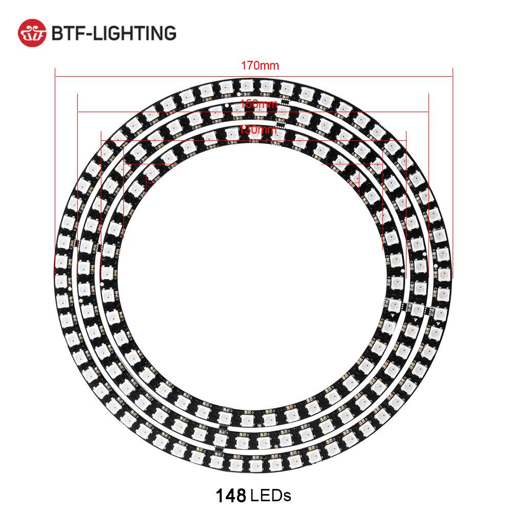 WS2812B DIY RGB LED Ring 148 To 241 Pixels WS2812 Round Modules SK6812 5050 Built-in RGB Addressable 5V LED Circle Arduino Ring