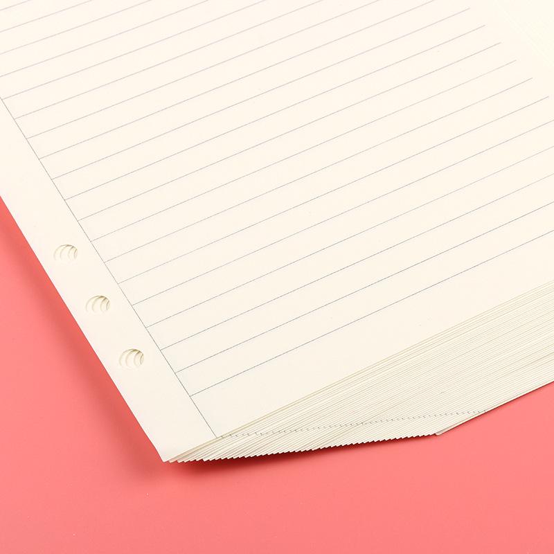 A5/B5 Loose-Leaf Refills: Detachable 6/9-Hole Notebook Pages, Replaceable Binder Core.