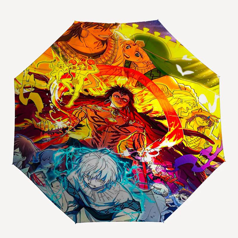 1pc Outdoor Umbrella with Anime Characters - Automatic Opening/Closing, Portable 3-Fold Design, 8-Rib Iron Frame - Perfect Gift for Fans, Travele