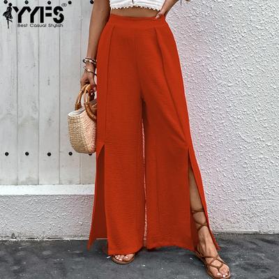 Γυναικεία μόδα Casual μονόχρωμα παντελόνια με ψηλόμεσο παντελόνι & Capris