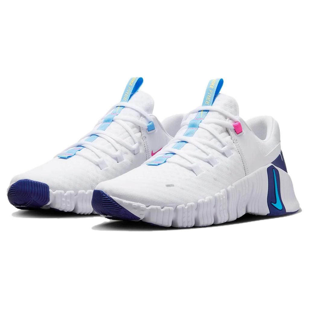 Nike Scarpe da Ginnastica Uomo Free Metcon 5 Bianco Blu Acquario Rosa Intenso Blu Reale Profondo DV3949-103