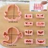 10Pcs/ Set Halloween Cookie Cutters DIY Ghost Face Biscuit Fondant Embosser Stamp Cake Decorating Tool Baking Supplies
