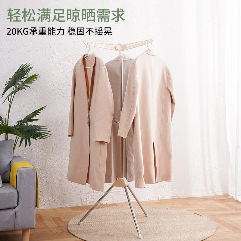 2025 Floor-to-ceiling Triangle Clothes Hanger Coat Rack Indoor Stainless Steel Household Hanger Simple Shrink Cool Clothes Rack