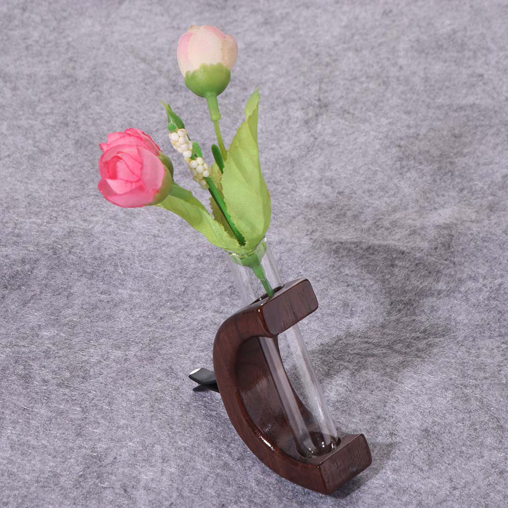 Creative DIY Flower Holder Mini Car Vent Decor Car Flower Vase Clip  Dashboard