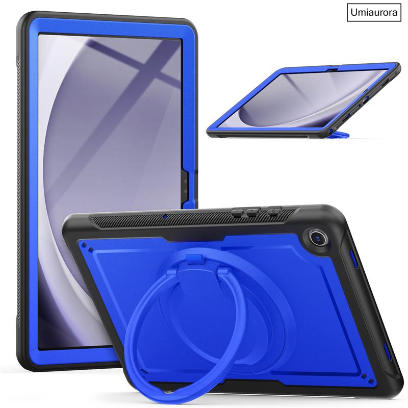 For Samsung Tab A9 8.7 SM-X110 A9+ A11+ Plus 11 Inch SM-X230 X210 X130 Pull Ring Stand Strap Tablet Case Shockproof Armor Funda