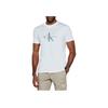 Round Neck Short Sleeve Letter T-Shirt Men Tops White J30J327086-YAF