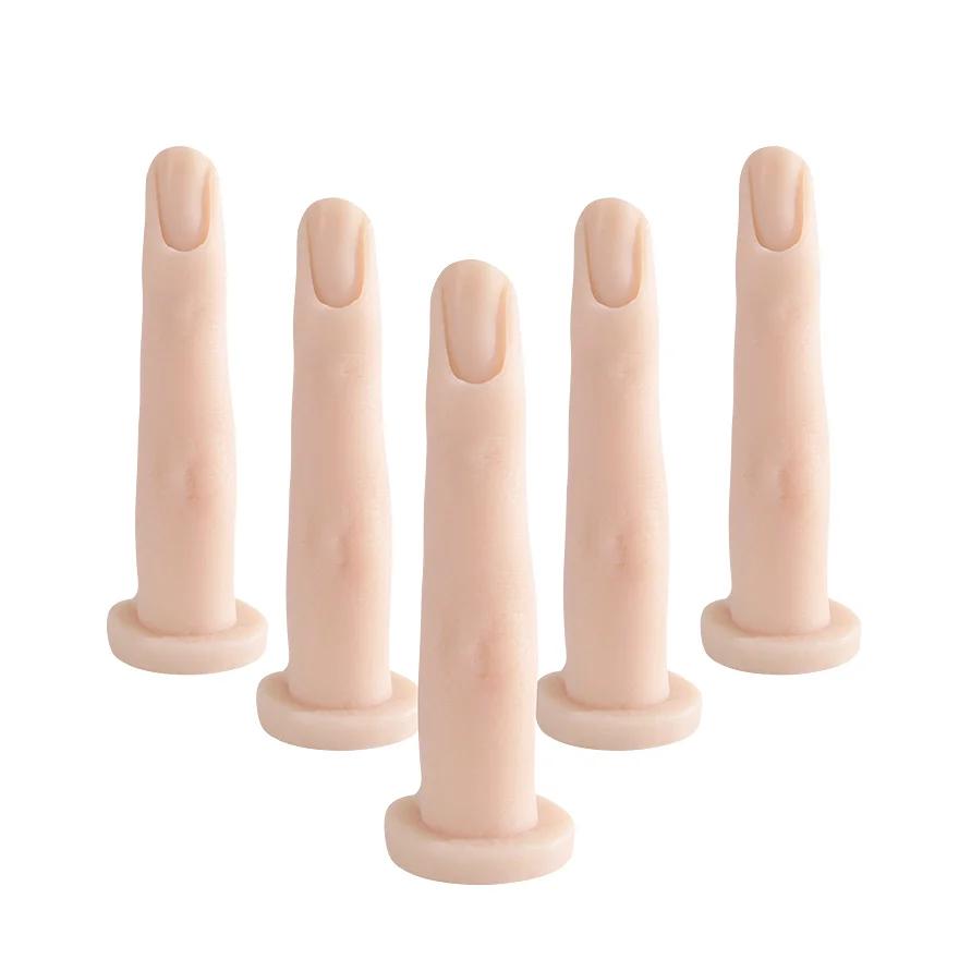 Simulated Silicone Finger Model Can Bend And Deform Nail DIY Embedded Nail Slice Training Accessories Ring Storage Display Rack