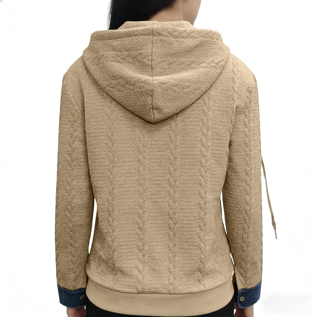 Womens Knitted Sweaters V Neck Patchwork 2 In 1 Sweater Casual Workwear Cozy Soft Knit Clothes