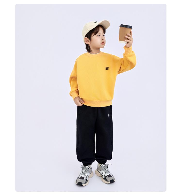 Boys' Trendy Embroidered Sweatpants 2025: Spring/Autumn Fashion Long Pants, Korean Style Solid Letter Casual Trousers
