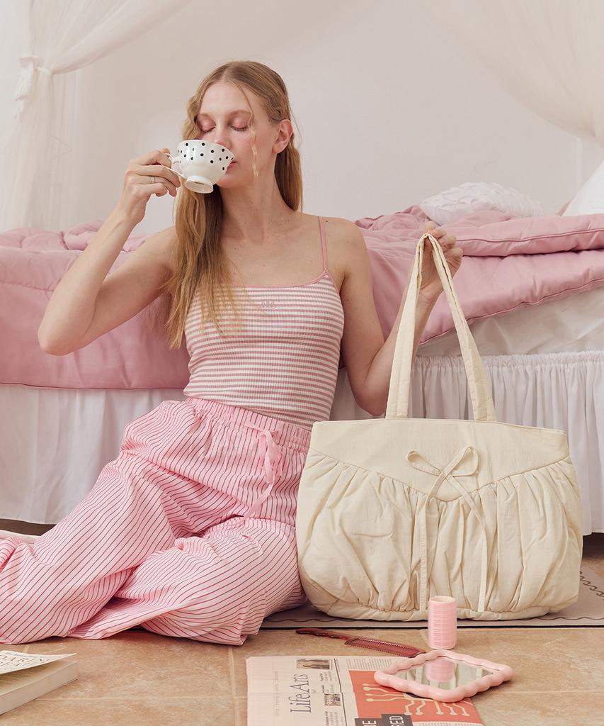 Goodtotes Souffle Puff Tote Bag (Cream)
