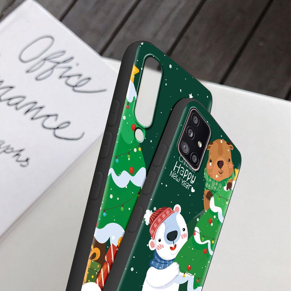 Snømann Juledeksel For Samsung Galaxy A52 A12 A51 A32 A21s A71 A32 5G A12 A22 A53 A31 A13 A72 A02s A41 A03 A04 Telefondksel