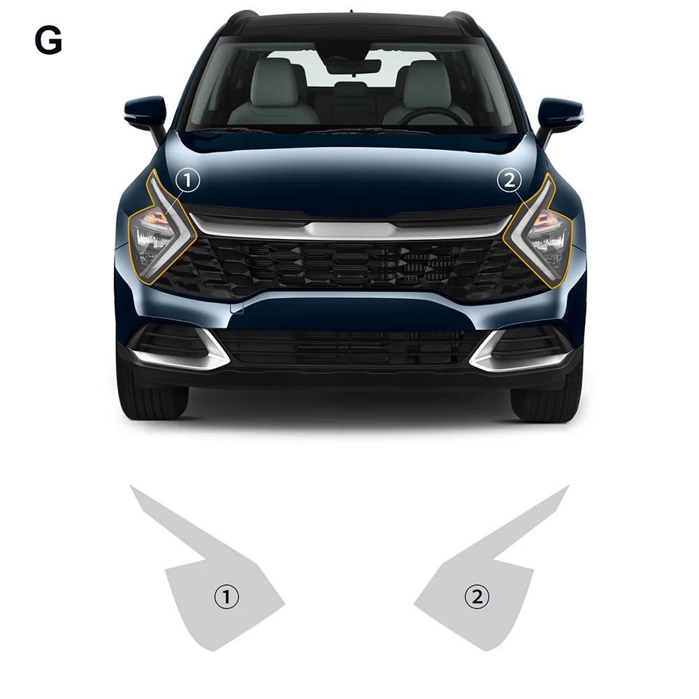 For KIA Sportage NQ5 2022 2023 2024 TPU Headlight Film Car Door Triangle Protective Film PPF Transparent Refit 8.5mil Film