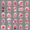 50 Loopy Korean Cartoon Cute Pink Beaver Ruby Children's Gooka DIY Mobile Suitcase Stickers
