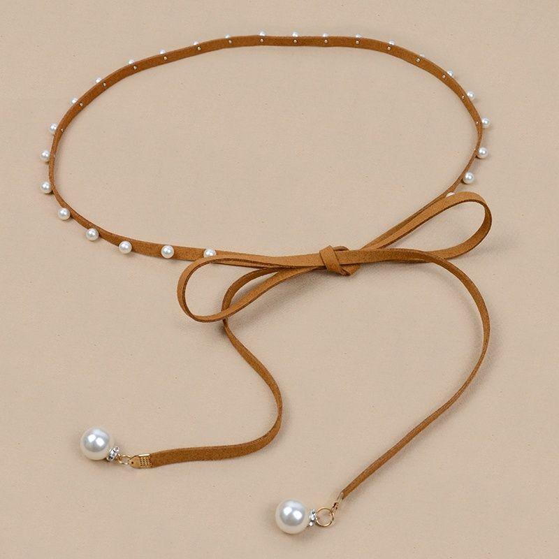 Pearl Elegant Fashion Waist Chain For Women Stylish Thin Waist Belt Dresses For