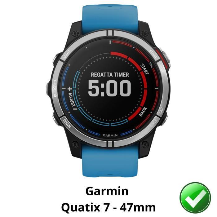 Protector ecran pentru Garmin Quatix 7 - 47mm [Pachet 6] Folie Protectoare din Plastic Rezistentă Ultra Subțire Phonillico