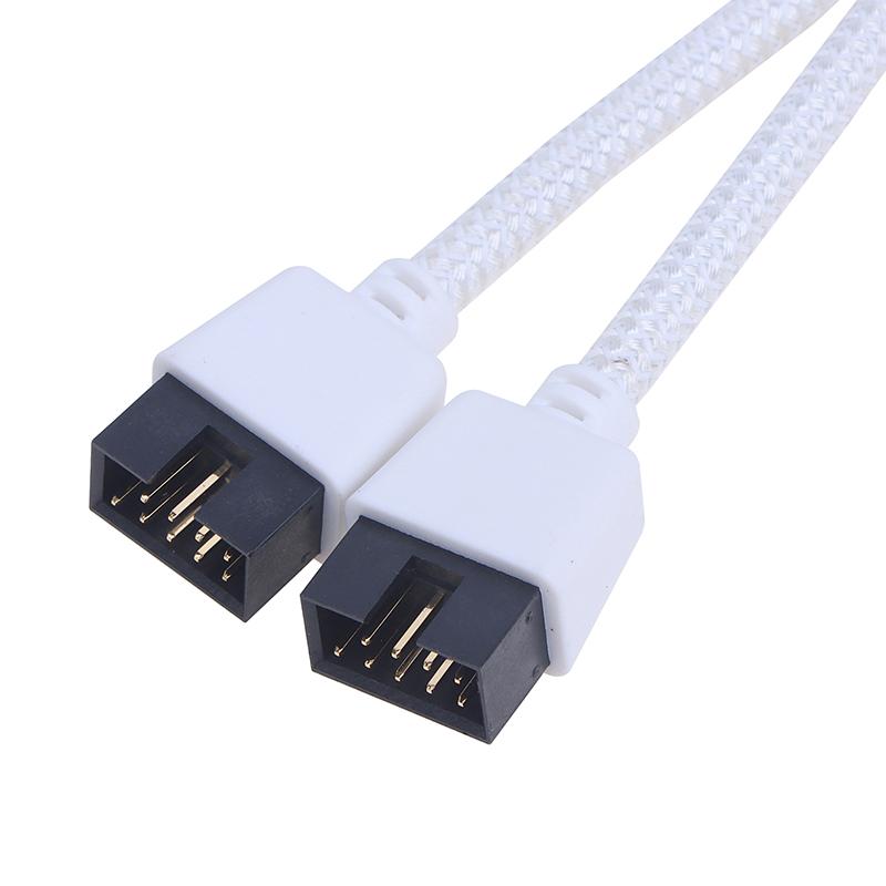Audio HD prodlužovací kabel pro PC Diy 15cm počítač Základní deska USB prodlužovací kabel 9pin 1 samice na 2 samec Y rozbočovač