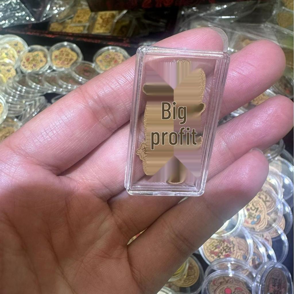 Pure Gold 999 Beckoning Cat Phone Sticker - 2mg Gold Foil with Adhesive Back, Attract Wealth & Luck