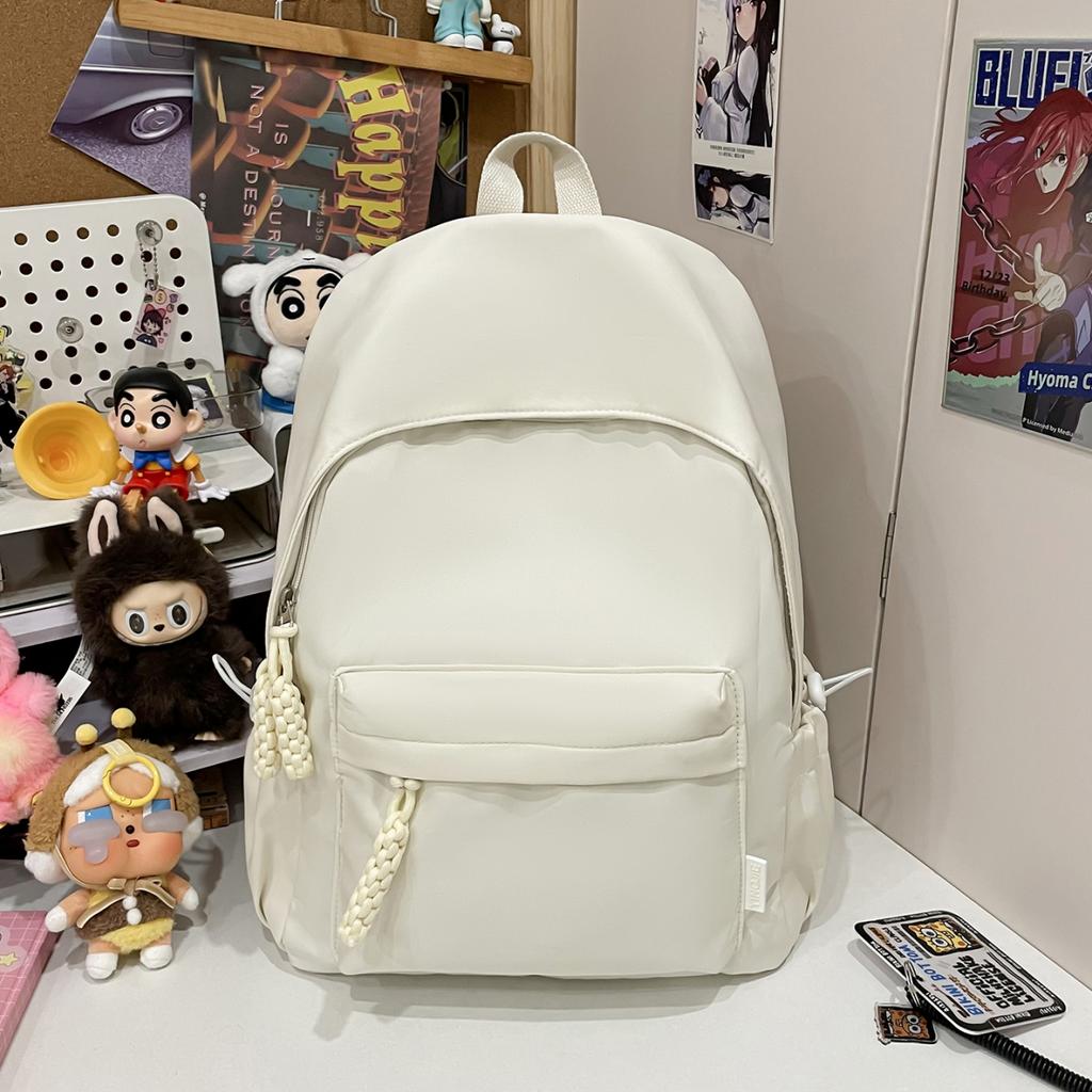 Ny vattentät nylon damryggsäck kvinnlig reseväska ryggsäckar skolväska för tonårsflickor enfärgad bokväska mochila bokväska