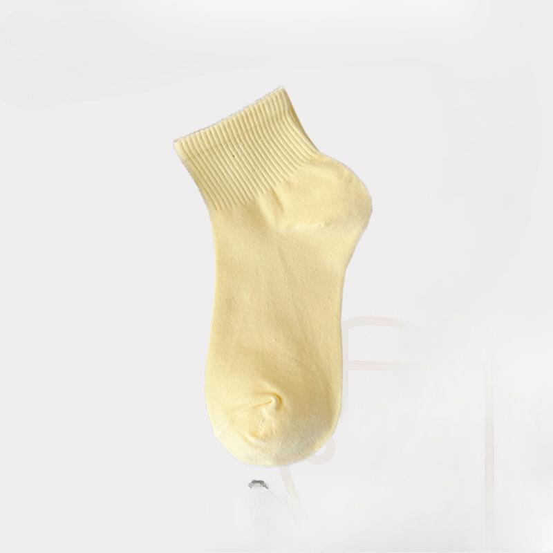 All-cotton Short Socks, Solid-color Socks, Pure Cotton Short Socks for Women, Student Sports and Casual Trendy Socks, Candy-colored Boat Socks