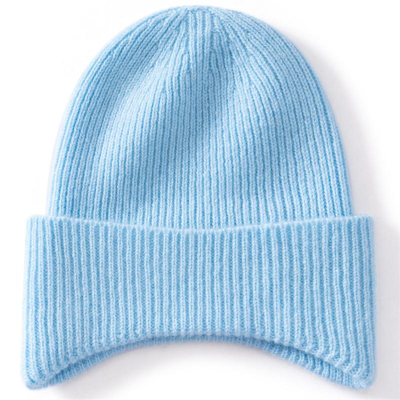 Pure Cashmere Children's Winter Hat Pullover Hat Versatile Hat Women's Knitted Hat Warm Wool Hat