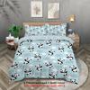 3 Pieces of Duvet Cover Set (1 Duvet Cover + 2 Pillowcases, Coreless), Cute Panda Digital Printing Bedding Set, Soft, Warm, Skin