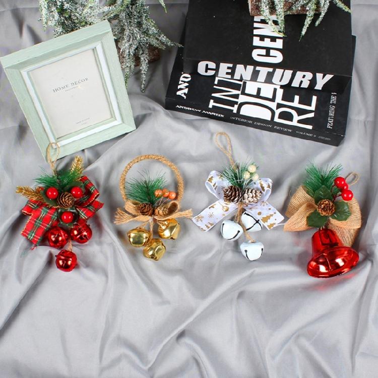 Christmas Bells Bowknot Hanging Ornament for Tree Car Christmas Decorations 2023