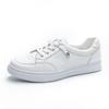 Fashion 2.5CM Fashionable Korean Style Women's Casual Shoes Spring Autumn Season Pure Color Genuine Leather Lined Slip-On Sneakers