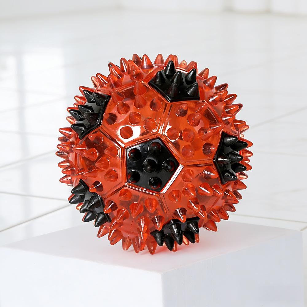 Haustierspielzeug - -beständiger TPR-Soundball - Selbstunterhaltungs- und Stressabbau-Spielzeug - Zahnbürsten- und Zahnreinigungsball