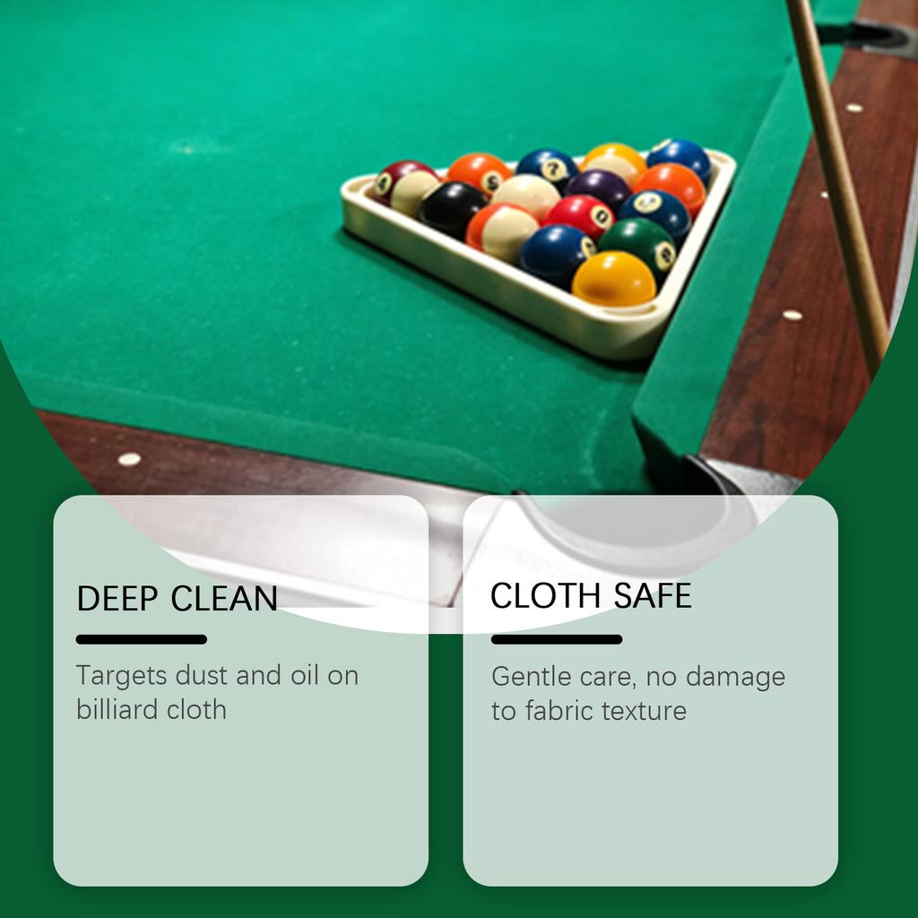 100ml Pool Table Cleaner Gentle for Table Cloth Free and Stain Removal Cleaning Solution with Cloth