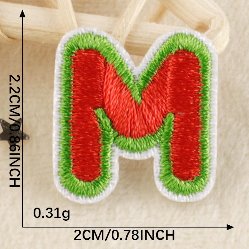 A-Z Embroidery Sticker Cartoon Original English Patch Clothing Accessories Badge Accessories Ironing < Unk > < Unk > Wappen Cloth Sticker