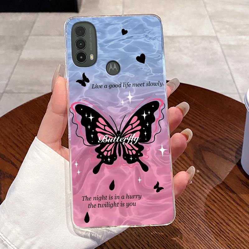 For Motorola Moto E40 / Moto E30 / Moto E20 Case Clear Silicone Jelly Soft TPU Back Cover Cute Rabbit Cat Dinasaur Phone Cases