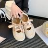 Fashion Women's Lace Plats Shoes Fashon Casual Sneaker Designer Elegant Ballet Dance Shoes 2025 Autumn New Shallow Zapatillas De Mujer