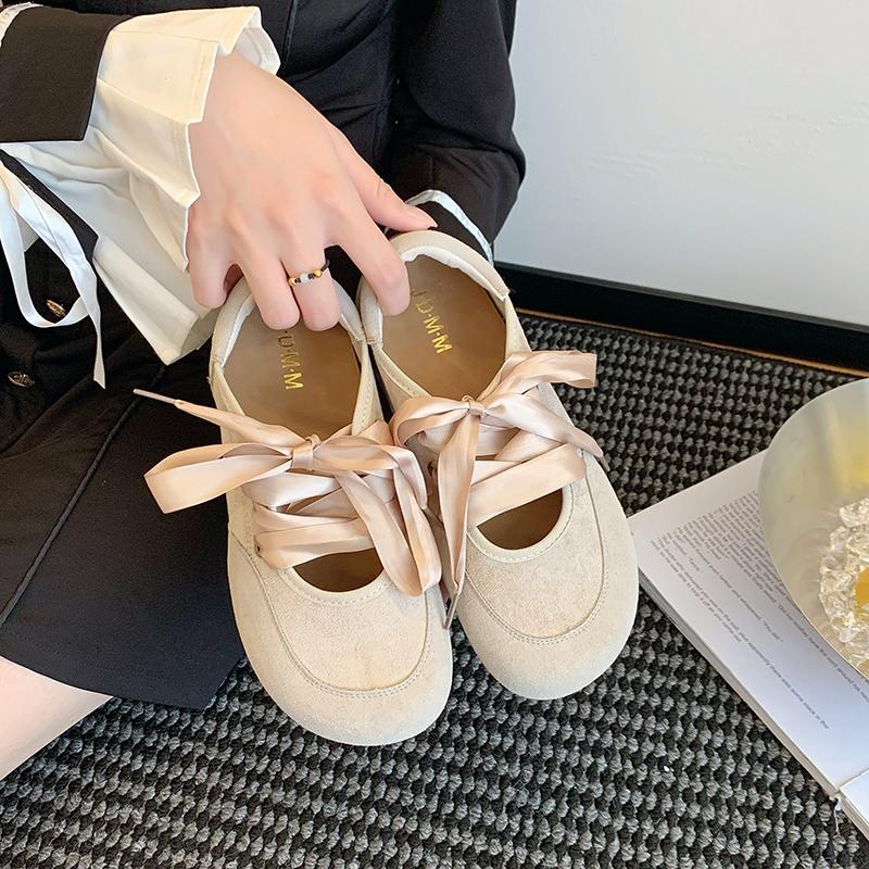 Fashion Women's Lace Plats Shoes Fashon Casual Sneaker Designer Elegant Ballet Dance Shoes 2025 Autumn New Shallow Zapatillas De Mujer