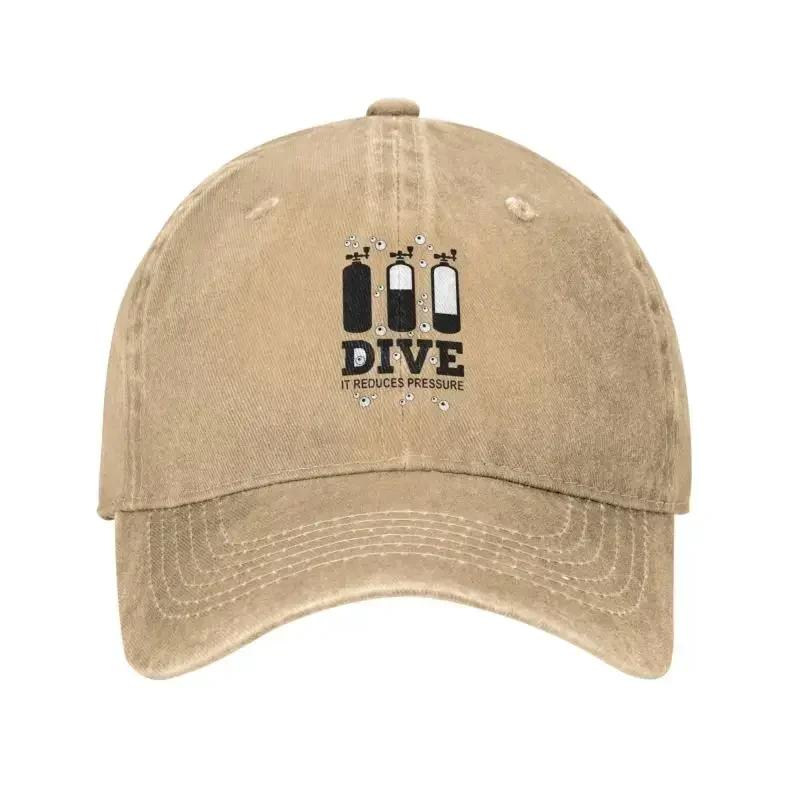 Personalized Cotton Scuba Diving Baseball Cap Hip Hop Unisex Womens Adjustable Dive Diver Quote Dad Hat Summer