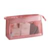 Foldable Mesh Makeup Organizer Hanging Toiletry Bag Large Capacity Wash Bag  Brushes