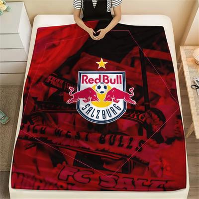 FC Red Bull Salzburg Flannel Blanket, High Quality Comfortable for All Seasons, Home Decor, Warmth and Comfort