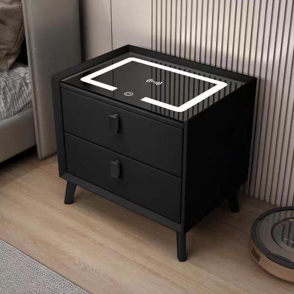 Luxe Smart Bedside Table with Wireless Charging and Storage