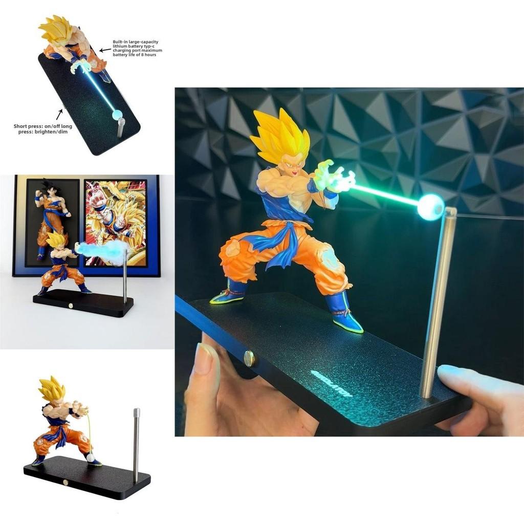 Lampada da Notte Goku Genkidama di Dragon Ball Z con Design Magnetico per Fan degli Anime