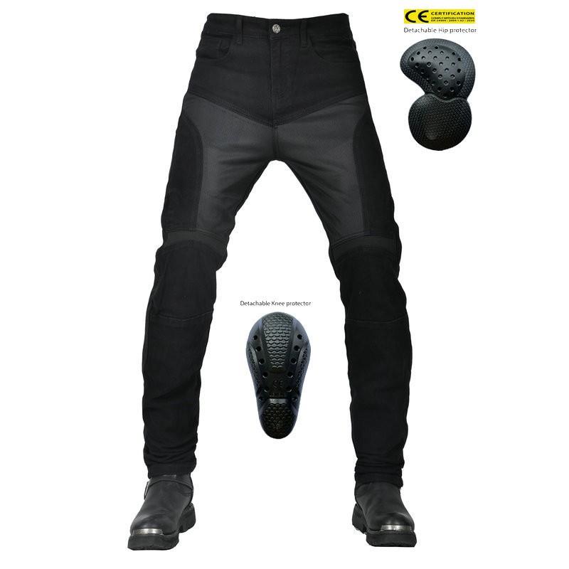 Mens Breathable Motorcycle Jeans - Army