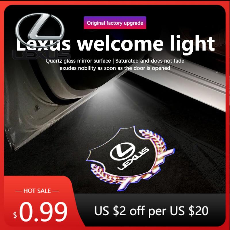 Interior Stickers LED Car Door Logo Projector Ghost Shadow Welcome Light Accessories For Lexus ES250 ES300 ES350 RX300 LX470 LX5