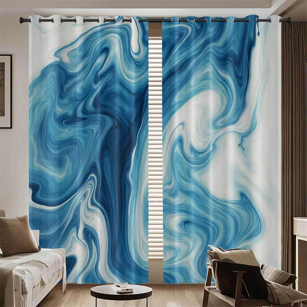 Bohemian Pattern Blackout Curtains, Custom-Made with Your Image, High-Precision Sun Protection, Thickened Polyester.
