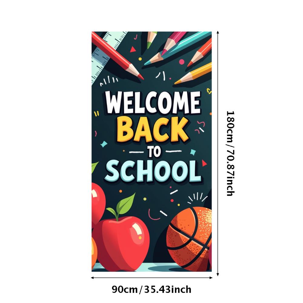 Willkommen zurück zur Schule Banner Hintergrund für Klassenzimmerdeko Kinder Schulfest Veranstaltung Hintergrunddekorationen Foto-Requisiten