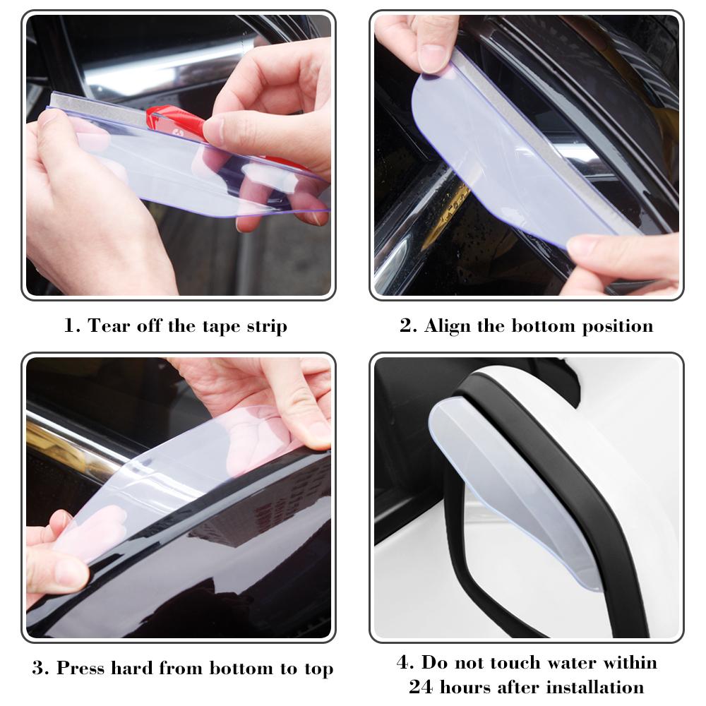 2Pcs Car Rear View Mirror Sticker Rain Eyebrow Auto Side Mirror Rain Proof Cover For VW Passat Jetta Golf Touran Beetle Polo