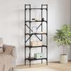Bookshelf Black Oak Effect 56 X 32 X 174 Cm Engineered Wood